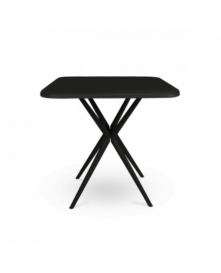 RFL P/L Square Restaurant Table 4 Seated - Black